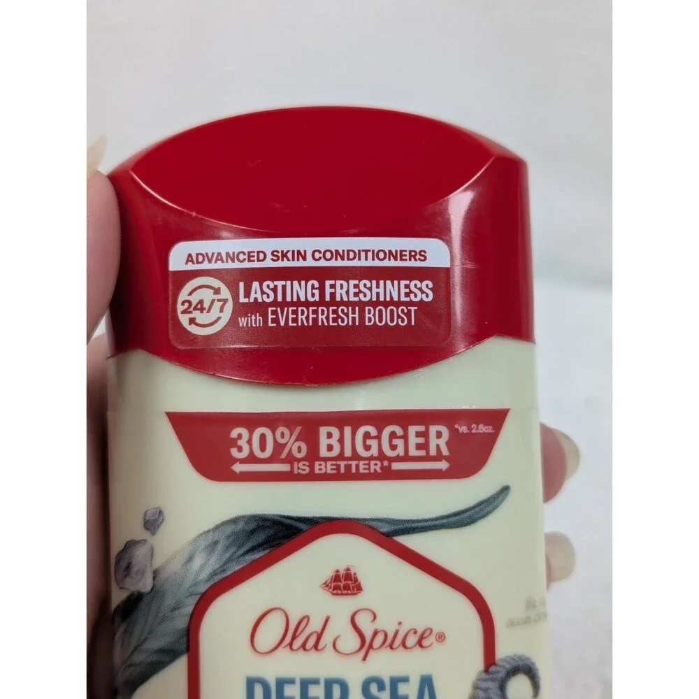 Old Spice - Deep Sea Scent of Ocean Waves & Kelp Deodorant - 3.4 oz - 3 Pack